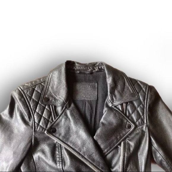 All Saints Conroy Leather Jacket - Picture 6 of 8